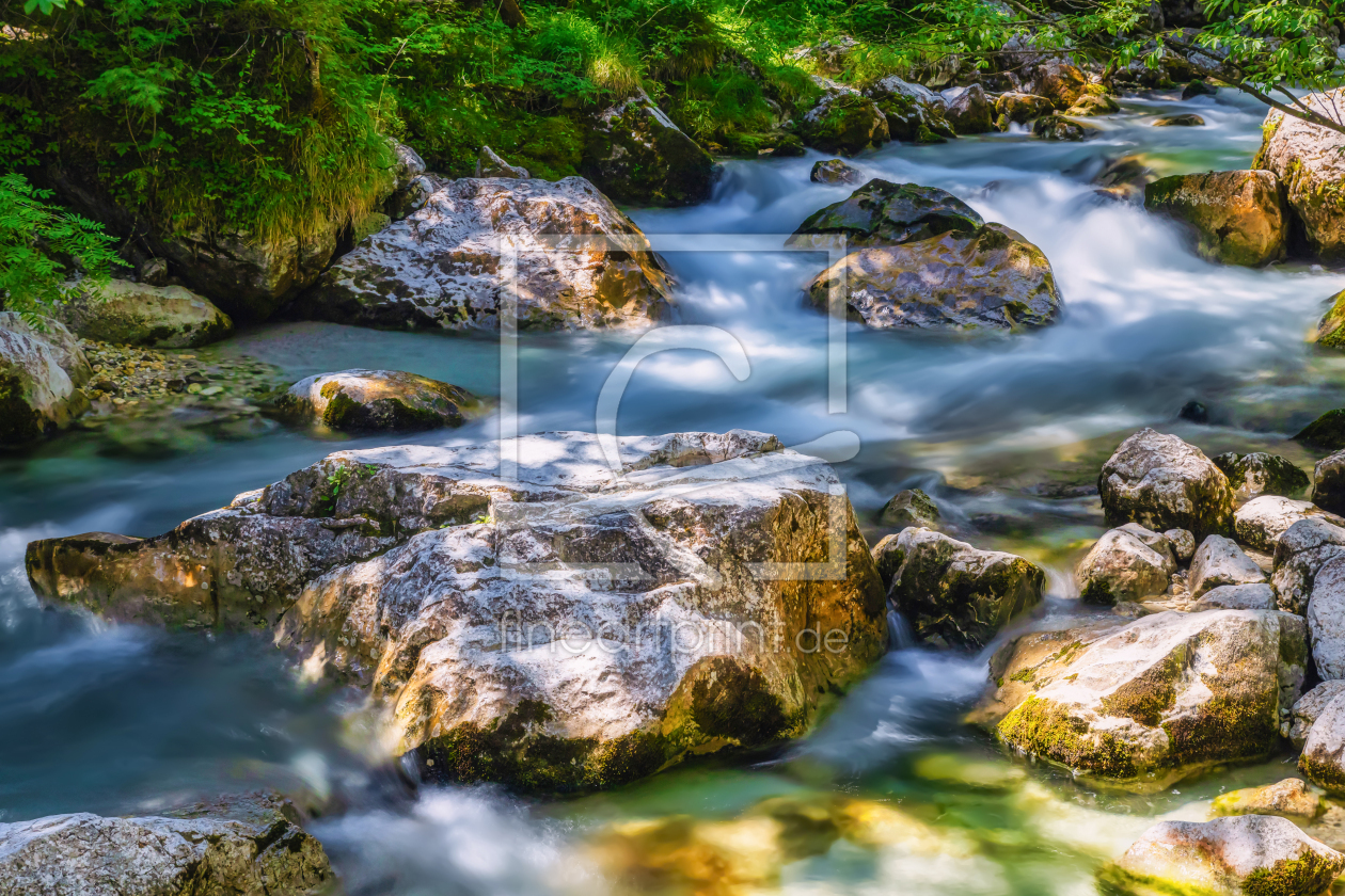 Bild-Nr.: 12882139 Nationalpark Berchtesgaden - Fluss mit Felssteinen erstellt von uh-Photography