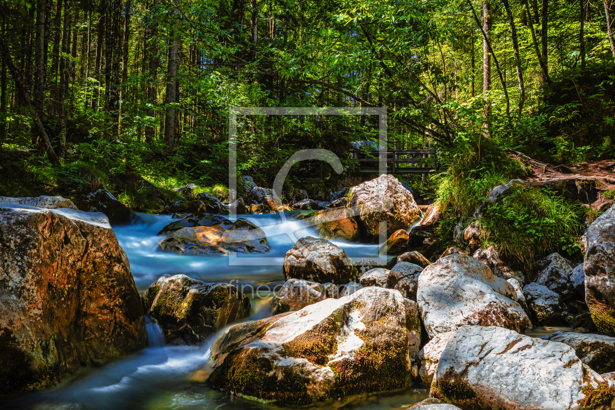 Bild-Nr.: 12882251 Nationalpark Berchtesgaden - Fluss mit Felssteinen erstellt von uh-Photography