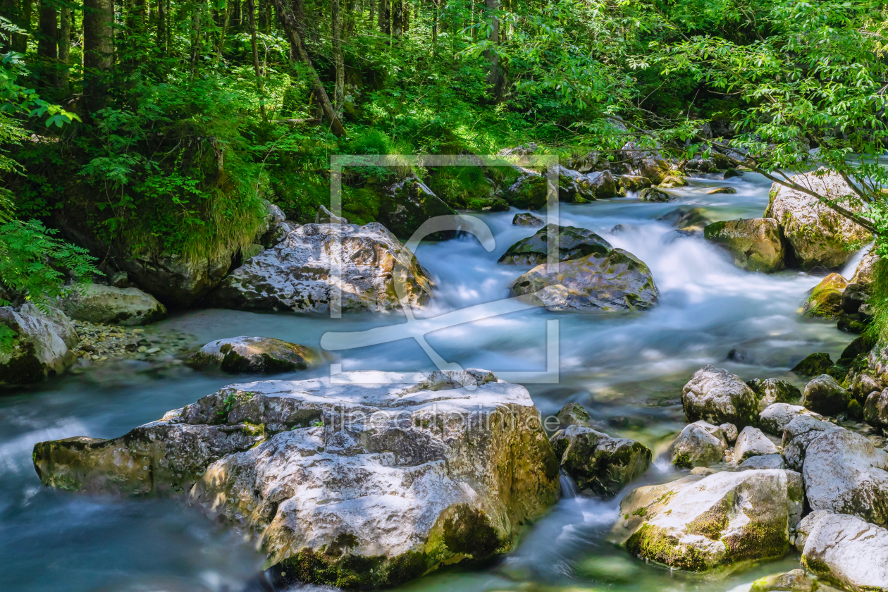 Bild-Nr.: 12882252 Nationalpark Berchtesgaden - Fluss mit Felssteinen erstellt von uh-Photography