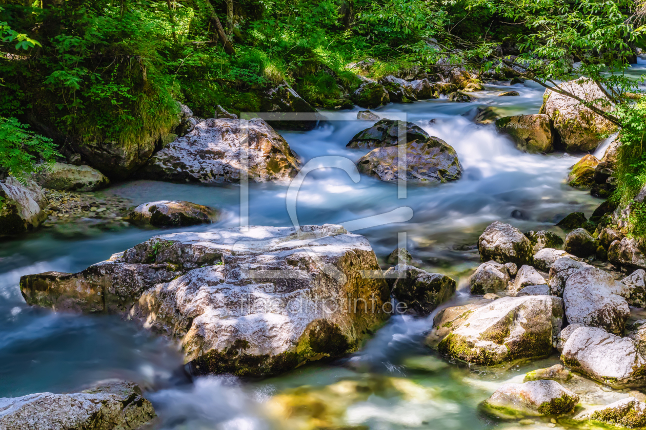 Bild-Nr.: 12882253 Nationalpark Berchtesgaden - Fluss mit Felssteinen erstellt von uh-Photography