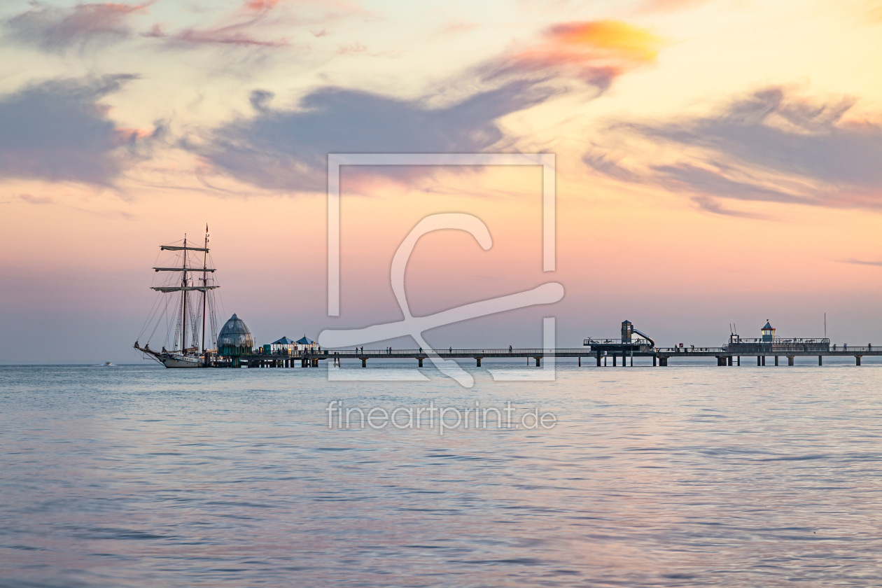 Bild-Nr.: 12883601 Seebrücke Grömitz im Abendrot  erstellt von Ursula Reins