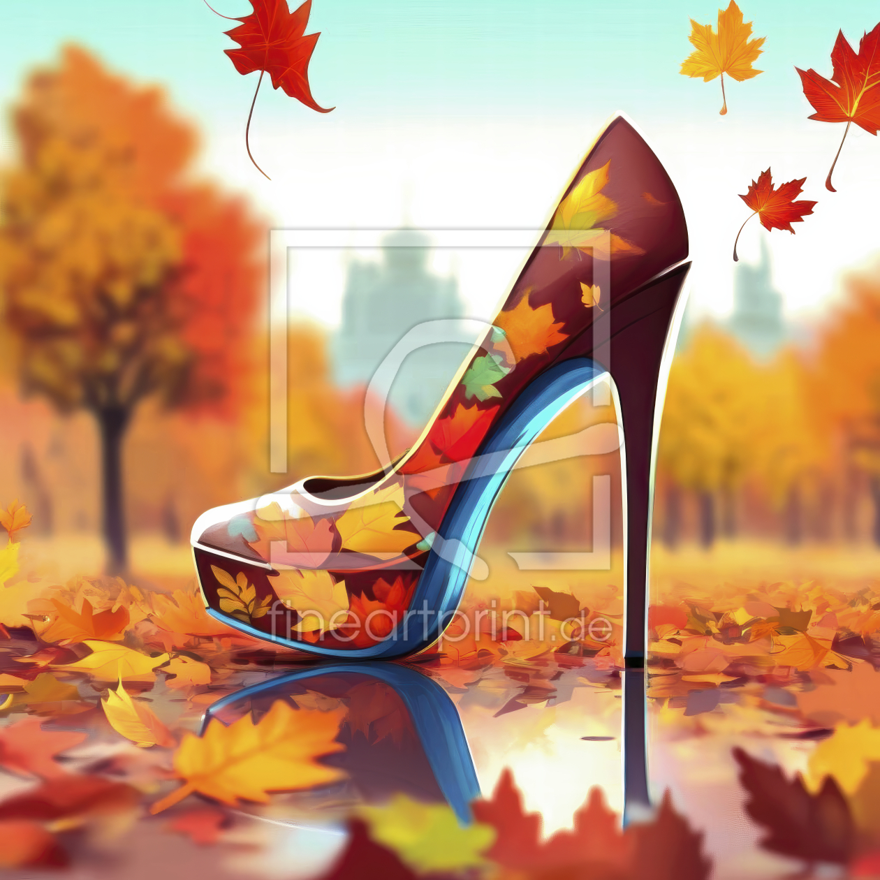 Bild-Nr.: 12883888 High Heels Modell Herbst KI erstellt von XYRIUS