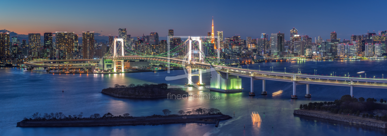 Bild-Nr.: 12884846 Tokyo Rainbow Bridge Panorama  erstellt von eyetronic
