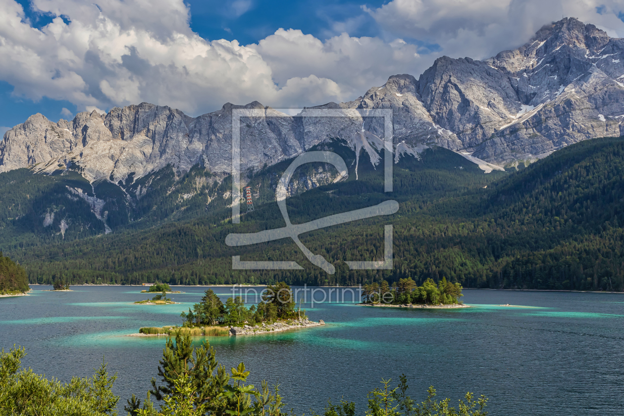 Bild-Nr.: 12885208 Eibsee mit Panorama Zugspitzmassiv erstellt von uh-Photography