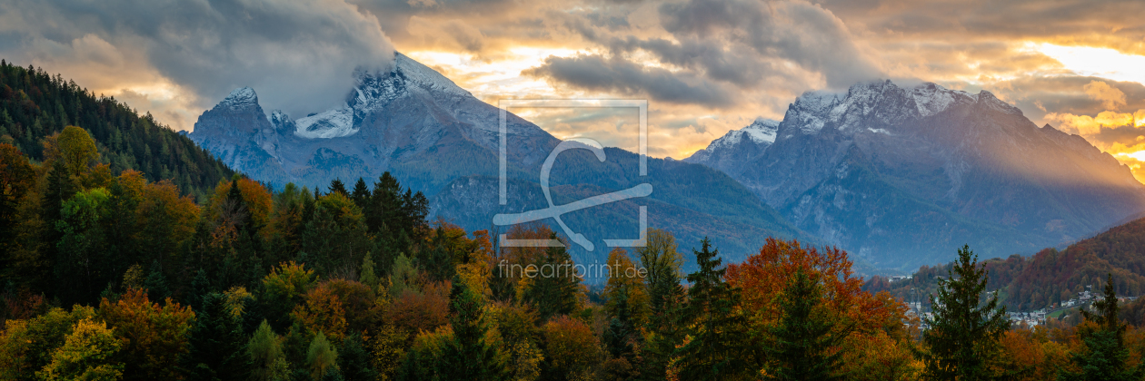 Bild-Nr.: 12886030 Watzmann und Hochkalter im Herbst - Panorama erstellt von Martin Martin Wasilewski