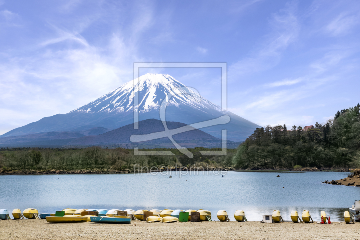 Bild-Nr.: 12888607 Idyllischer Shoji-See mit majestätischem Fuji erstellt von Melanie Viola