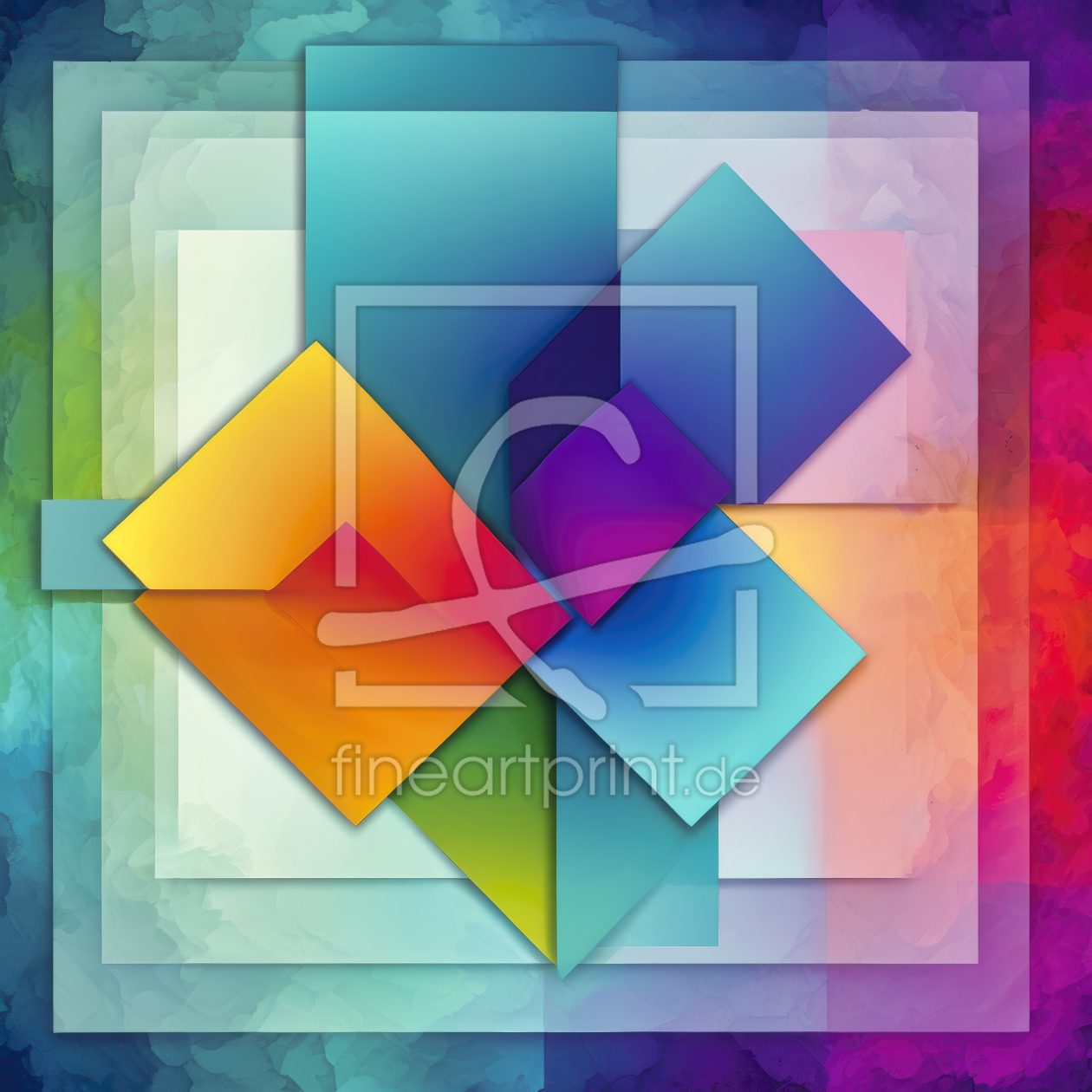 Bild-Nr.: 12891489 Bunte Geometrie KI erstellt von XYRIUS