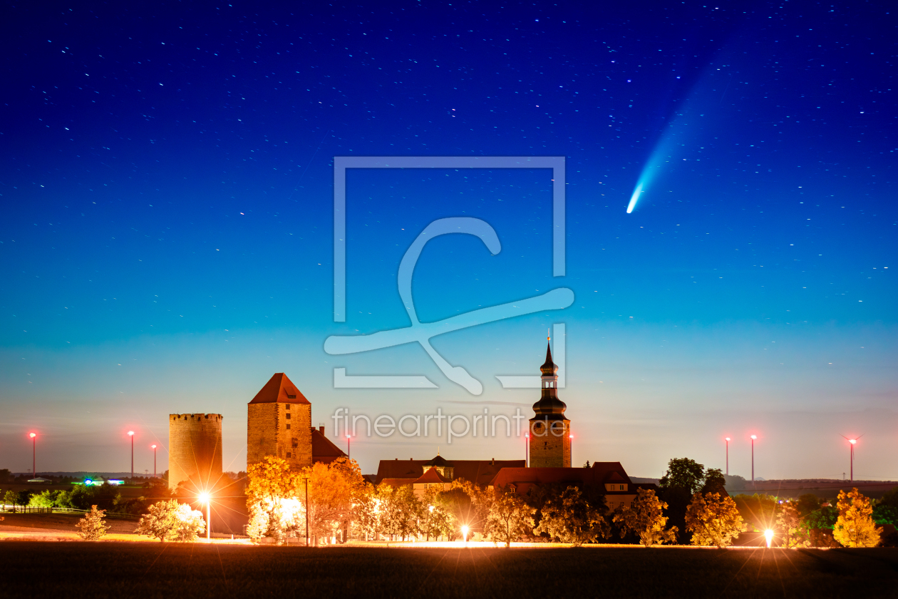 Bild-Nr.: 12892691 Burg Querfurt mit Komet Neowise erstellt von Martin Martin Wasilewski