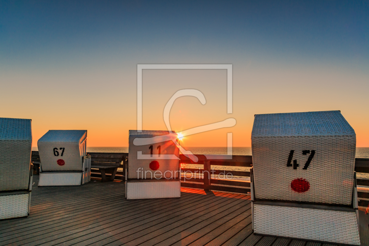 Bild-Nr.: 12894123 Sylt Sonnenuntergang im Strandkorb erstellt von Ursula Reins