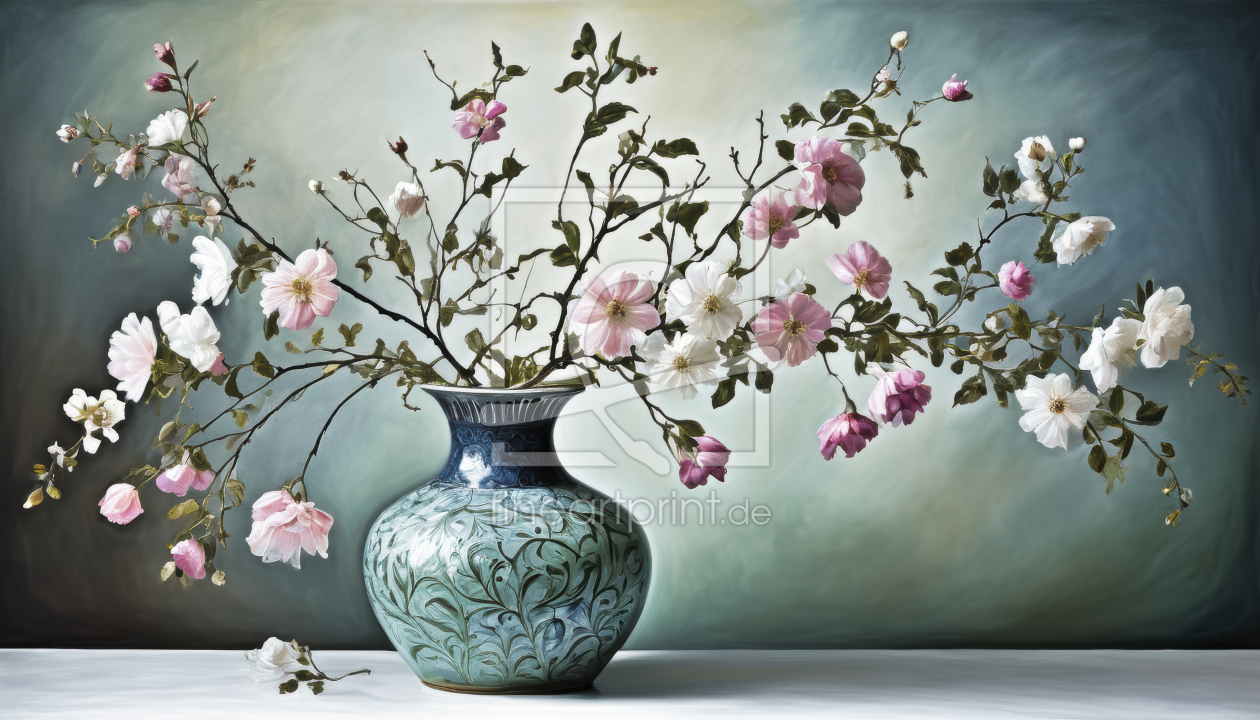 Bild-Nr.: 12894747 Jasminzweig in Vase KI erstellt von XYRIUS
