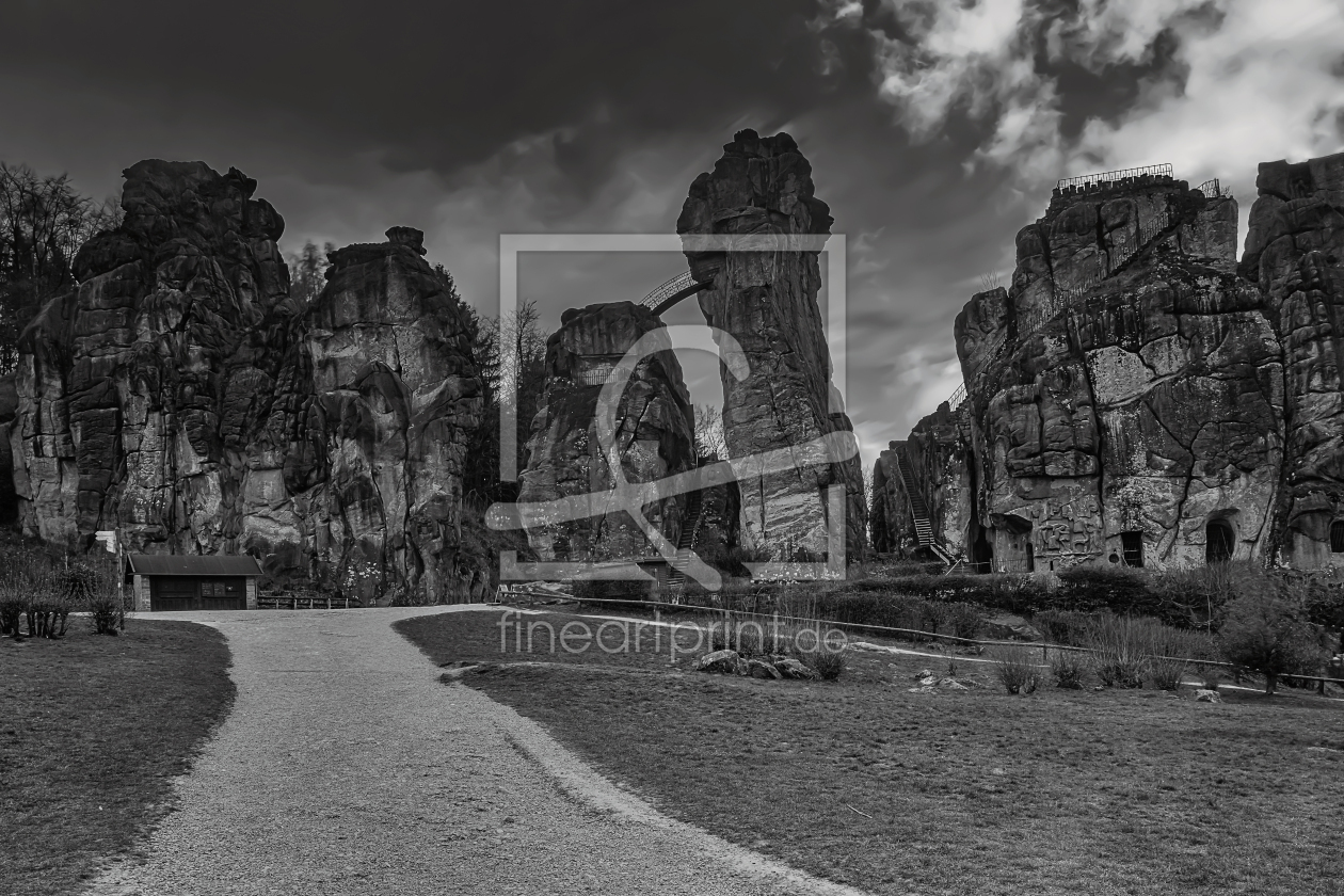 Bild-Nr.: 12895520 Externsteine in schwarz-weiß erstellt von uh-Photography
