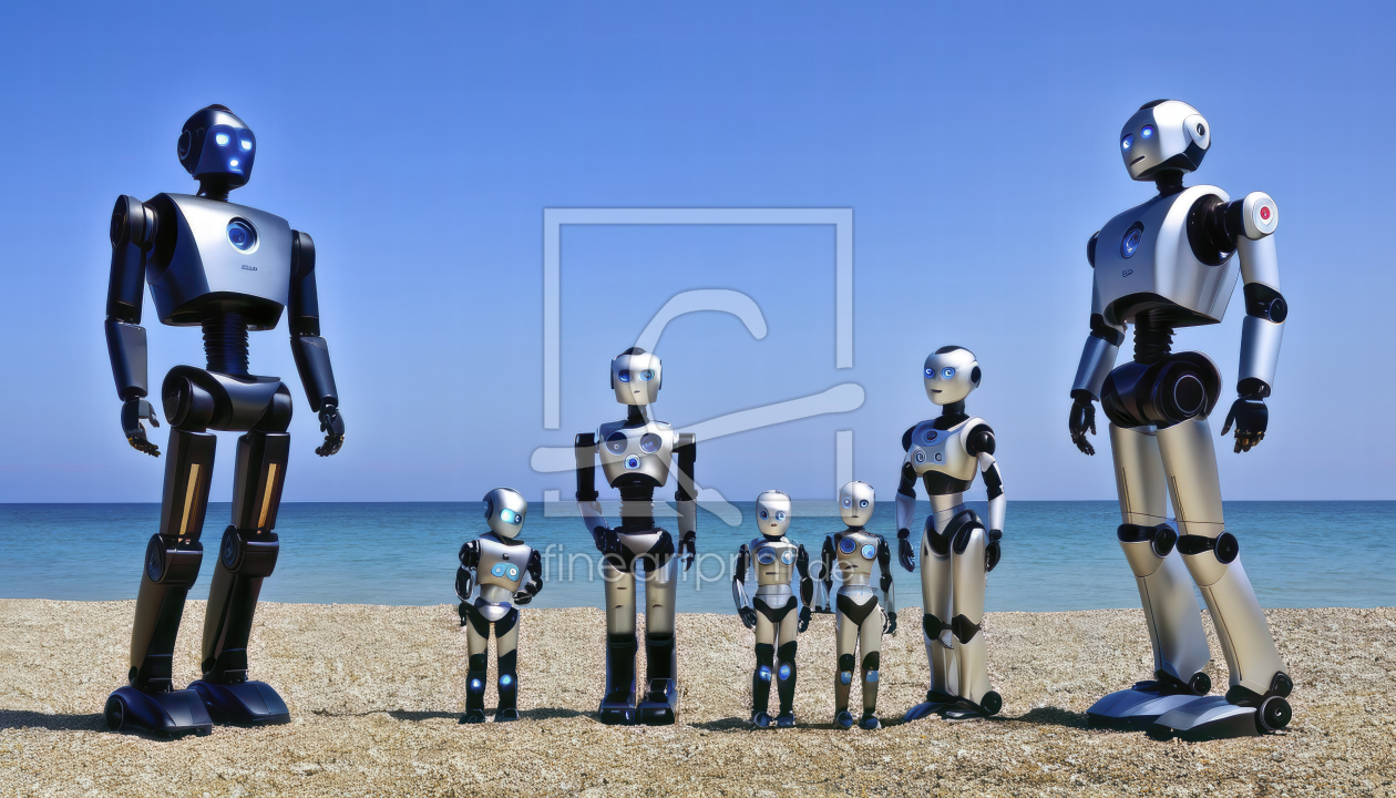 Bild-Nr.: 12895767 Humanoiden am Strand KI erstellt von XYRIUS