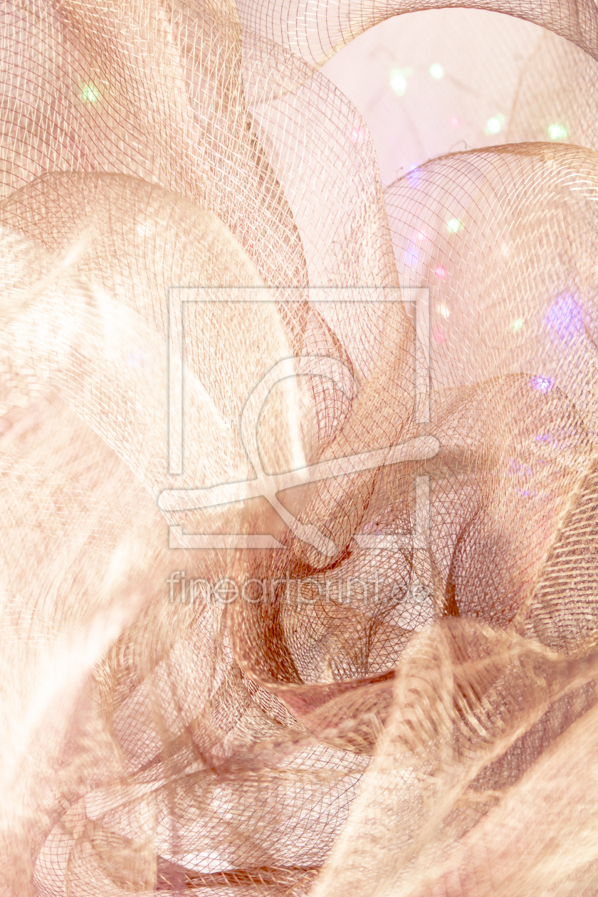 Bild-Nr.: 12898208  Fließendes Netzgewebe in Rosa und Beige erstellt von Sandra Höfer