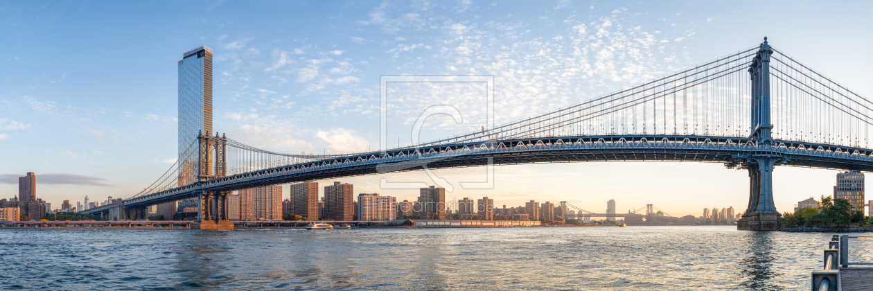 Bild-Nr.: 12898624 Manhattan Bridge Panorama bei Sonnenaufgang erstellt von eyetronic
