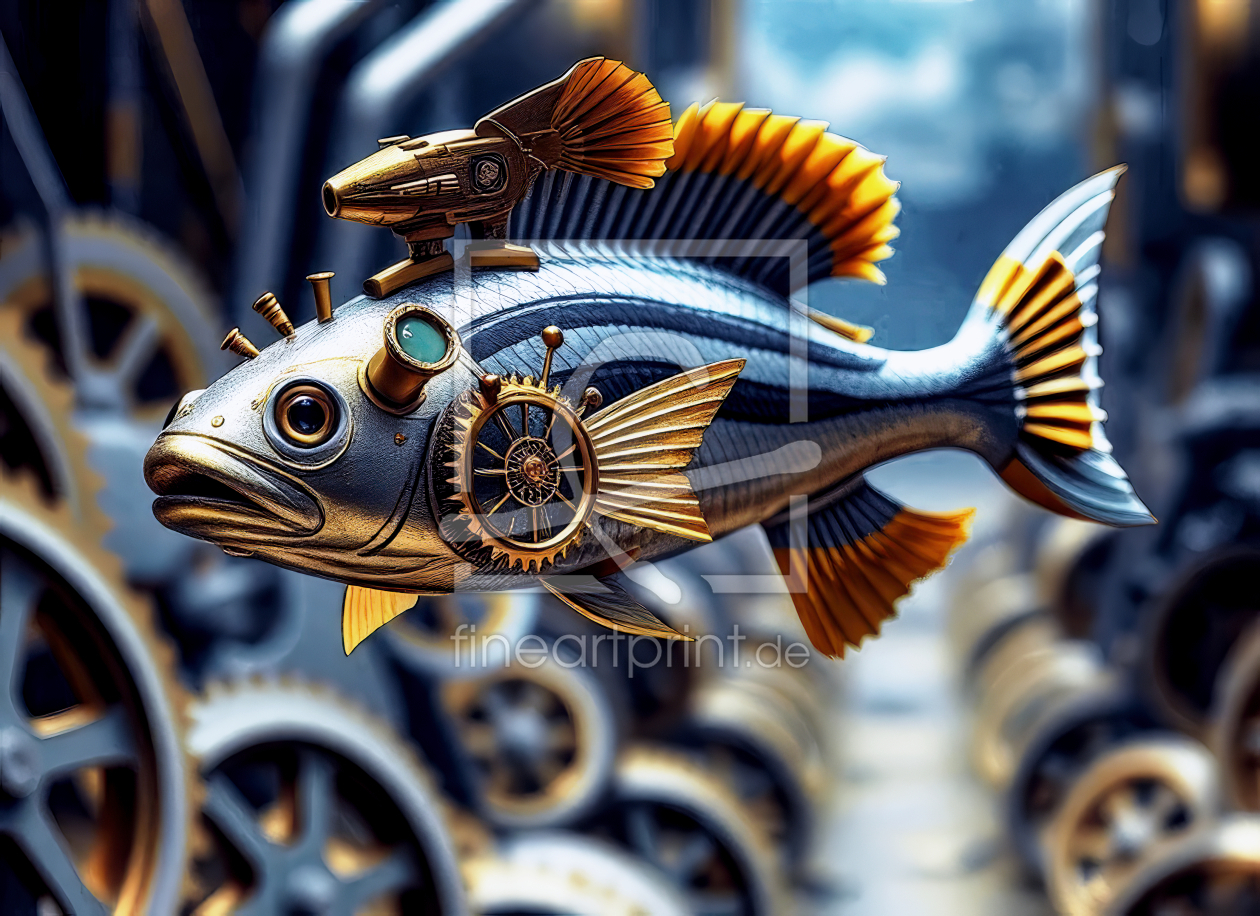 Bild-Nr.: 12899109 Metall Fisch KI erstellt von XYRIUS