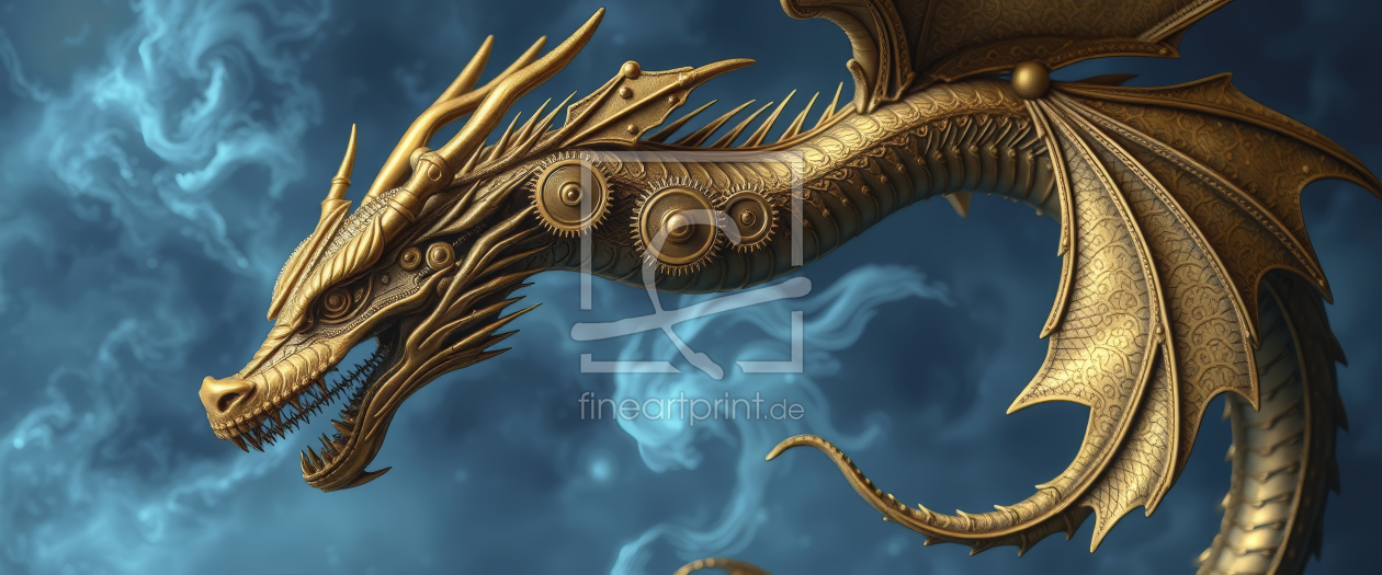 Bild-Nr.: 12902150 Goldener Drache KI erstellt von XYRIUS