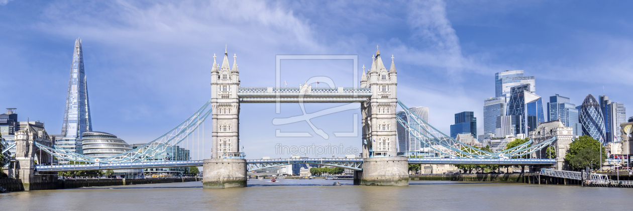 Bild-Nr.: 12907288 Tower Bridge im modernen Stadtpanorama erstellt von Melanie Viola