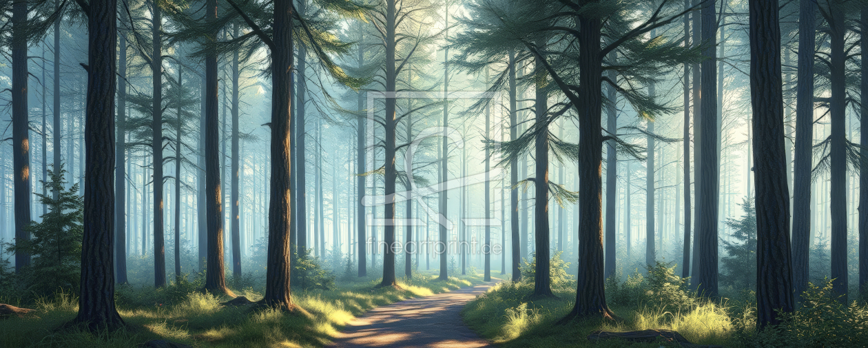 Bild-Nr.: 12907477 Der Wald am Morgen KI erstellt von XYRIUS