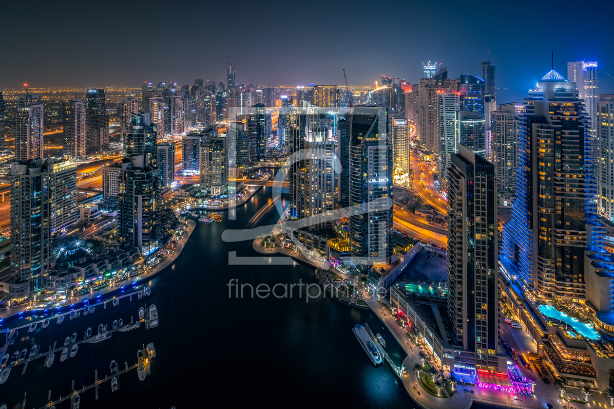 Bild-Nr.: 12911791 Dubai Marina bei Nacht erstellt von Achim Thomae