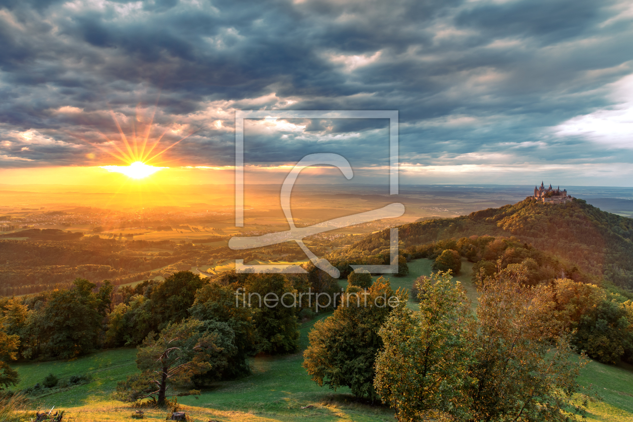 Bild-Nr.: 12911972 Sonnenuntergang Burg Hohenzollern erstellt von Achim Thomae