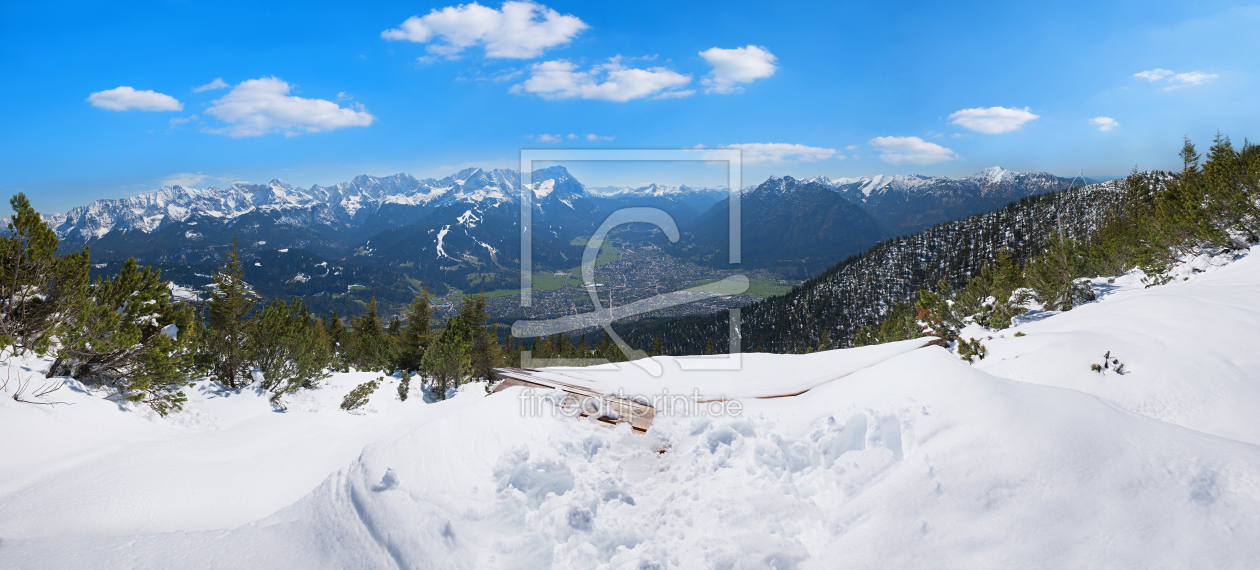 Bild-Nr.: 12916579 Winterlandschaft am Wank Aussicht auf Garmisch erstellt von SusaZoom