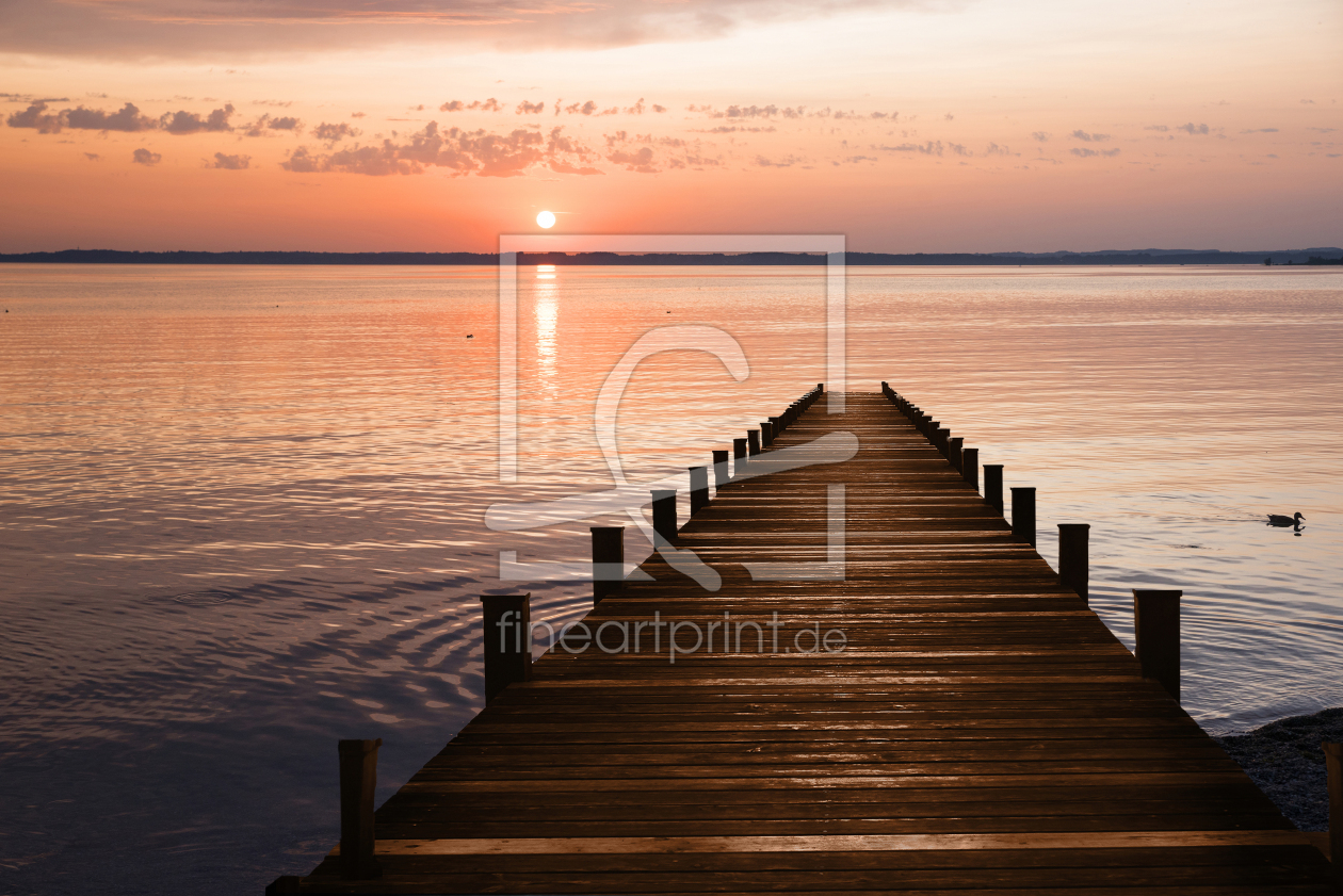 Bild-Nr.: 12916834 Holzsteg bei Sonnenuntergang erstellt von SusaZoom