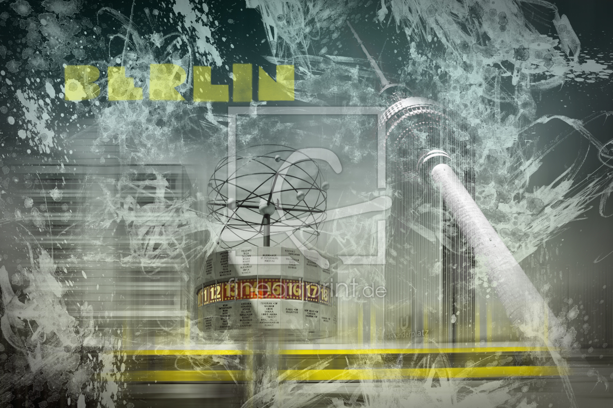 Bild-Nr.: 12919530 City-Art BERLIN Alexanderplatz Collage erstellt von Melanie Viola