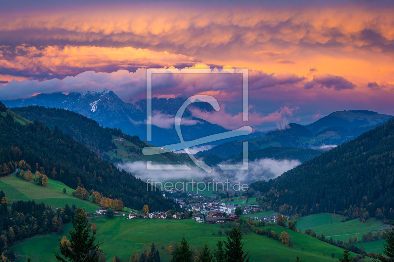 Bild-Nr.: 12919929 Kaisergebirge im Sonnenuntergang - Wildschönau erstellt von Martin Martin Wasilewski