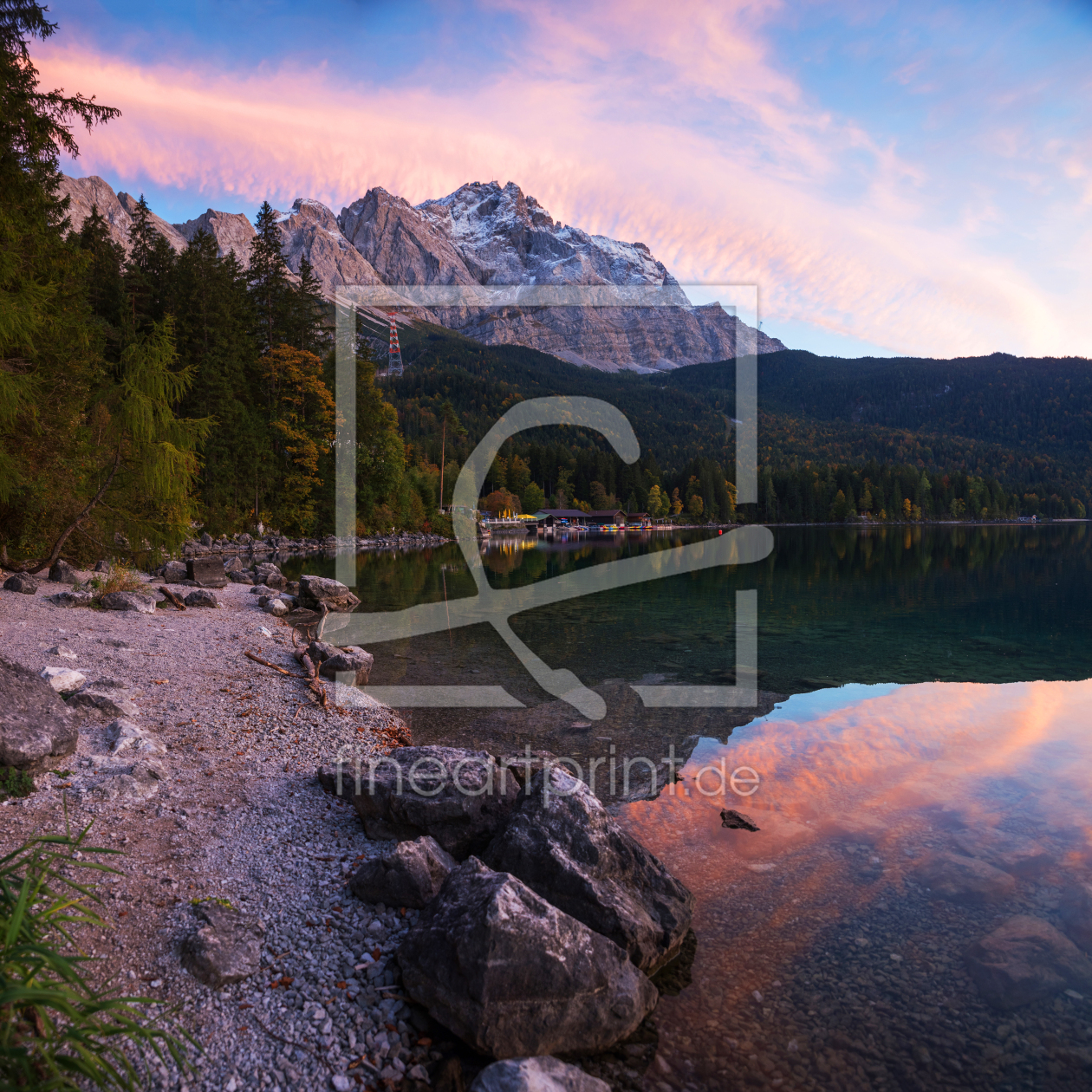 Bild-Nr.: 12921294 Eibsee mit Zugspitze bei Sonnenuntergang erstellt von SusaZoom