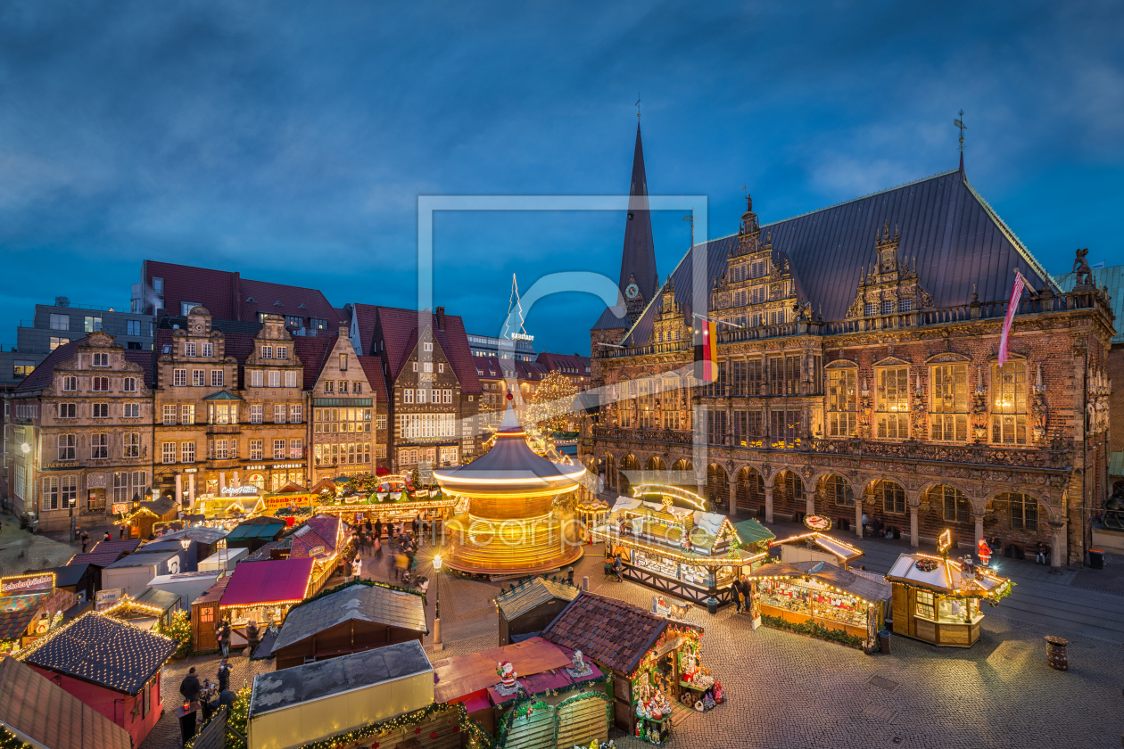 Bild-Nr.: 12923001 Weihnachtsmarkt am Marktplatz in Bremen erstellt von Mapics