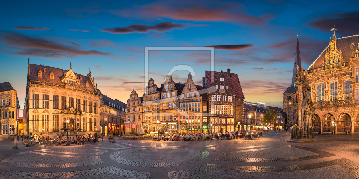 Bild-Nr.: 12928708 Panorama vom Marktplatz von Bremen erstellt von Mapics