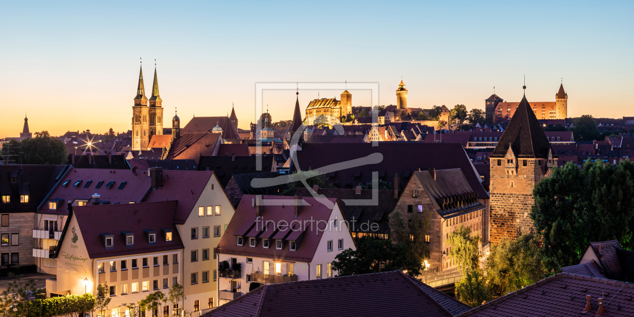 Bild-Nr.: 12933186 Skyline Nürnberg mit der Kaiserburg am Abend erstellt von dieterich