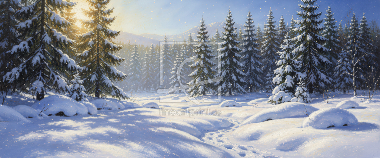 Bild-Nr.: 12934461 Winterfrische im Tannenwald KI erstellt von XYRIUS