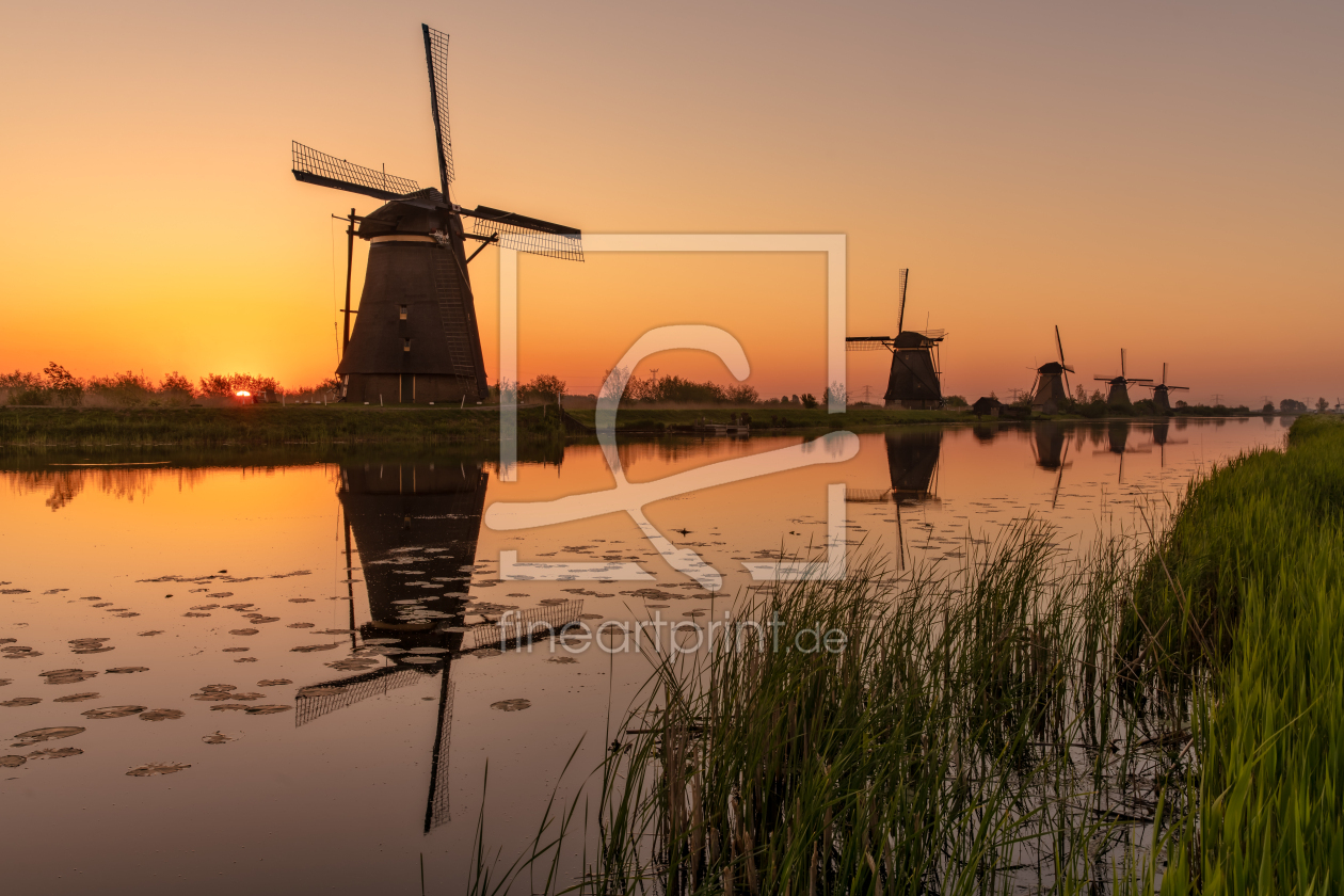 Bild-Nr.: 12934474 Kinderdijk Sonnenuntergang erstellt von Achim Thomae