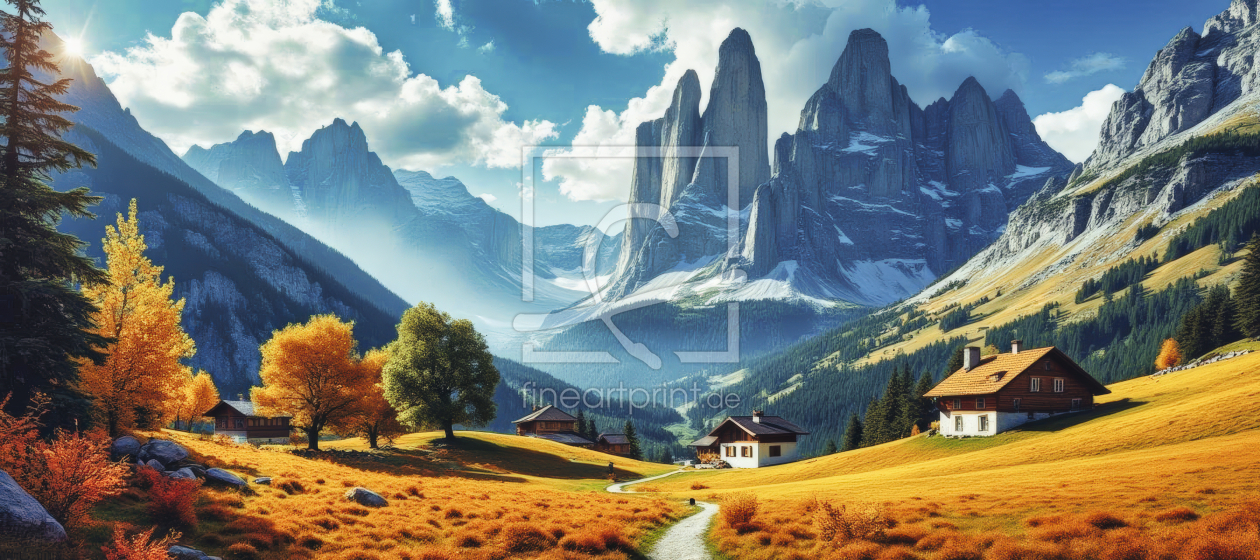 Bild-Nr.: 12934650 Gebirgslandschaft im Sommer KI erstellt von XYRIUS