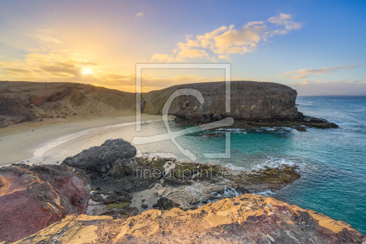 Bild-Nr.: 12936434 Morgens am Playa de Papagayo auf Lanzarote erstellt von Michael Valjak