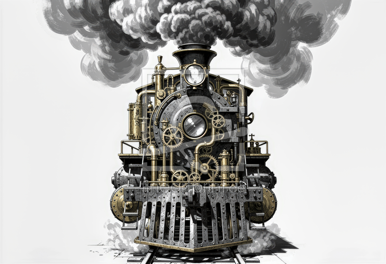 Bild-Nr.: 12936924 Steampunk Lok KI erstellt von XYRIUS