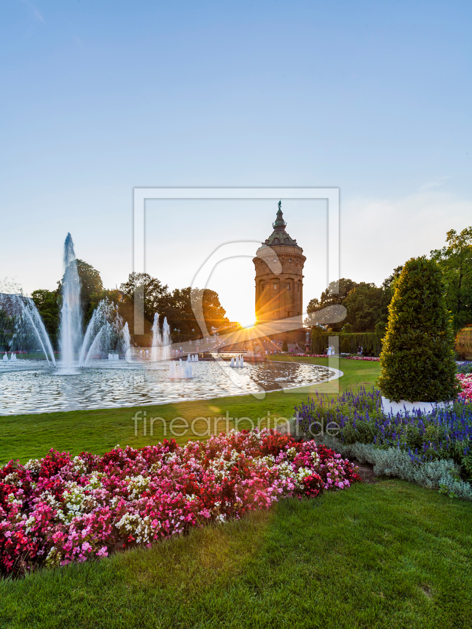 Bild-Nr.: 12936963 Friedrichsplatz in Mannheim bei Sonnenuntergang erstellt von dieterich
