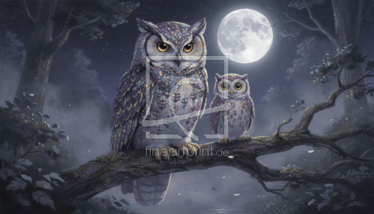 Bild-Nr.: 12937099 Nacht der Eulen KI erstellt von XYRIUS