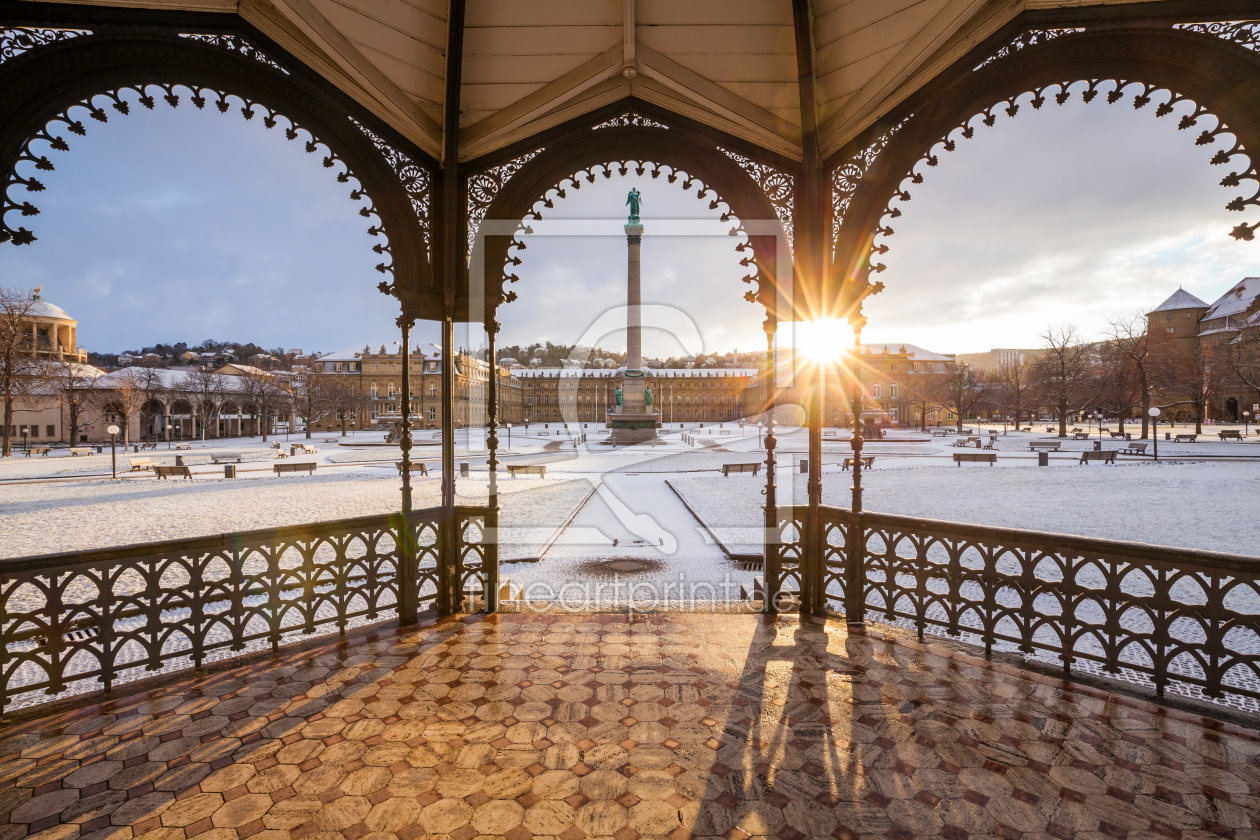 Bild-Nr.: 12937330 Schlossplatz in Stuttgart im Winter erstellt von dieterich