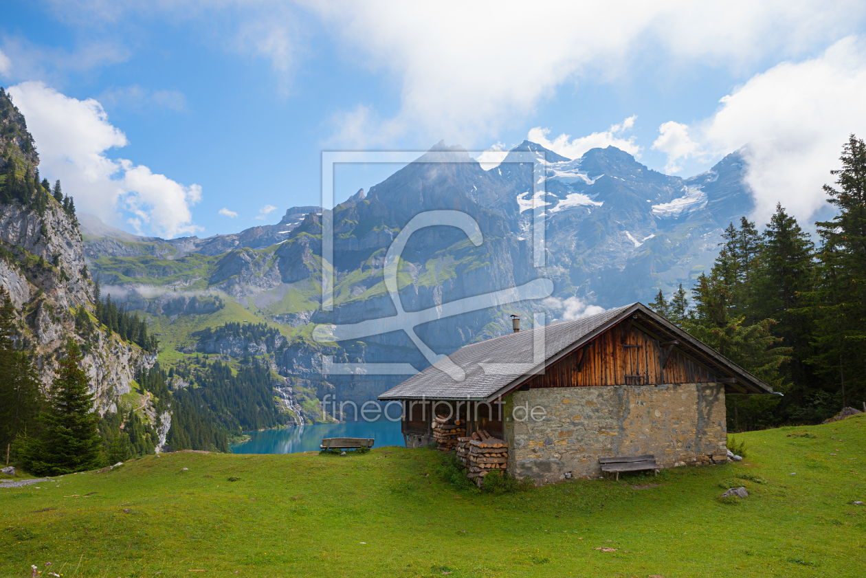Bild-Nr.: 12938952 Berghütte oberhalb Oeschinensee erstellt von SusaZoom
