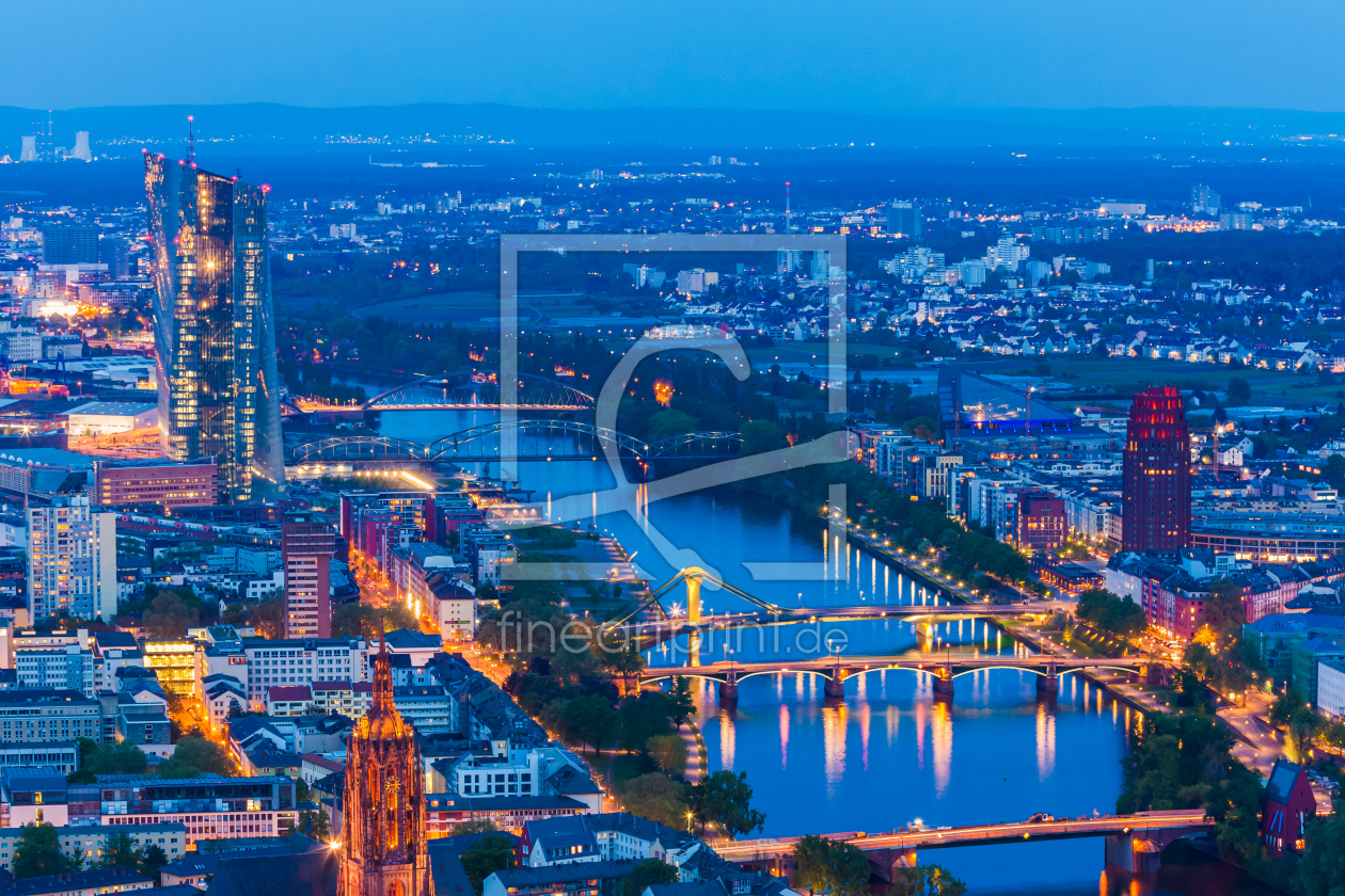 Bild-Nr.: 12939013 Ostend in Frankfurt mit der EZB bei Nacht erstellt von dieterich