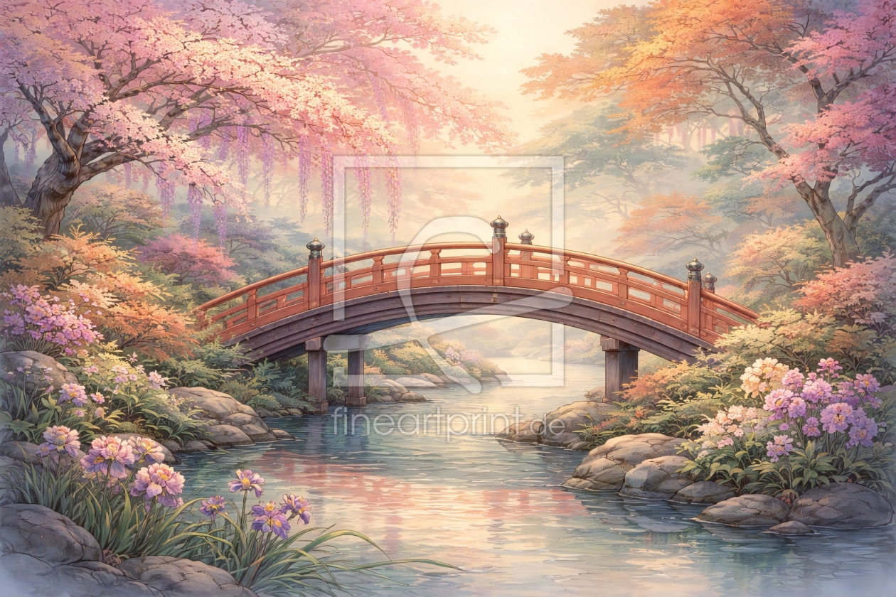 Bild-Nr.: 12939312 Frühlingserwachen im japanischen Garten KI erstellt von gabii40