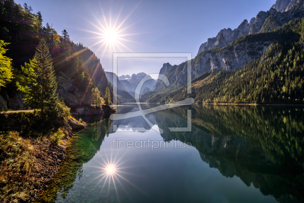 Bild-Nr.: 12939468 Morgens am Gosausee mit Blick auf Dachsteingebirge erstellt von Achim Thomae
