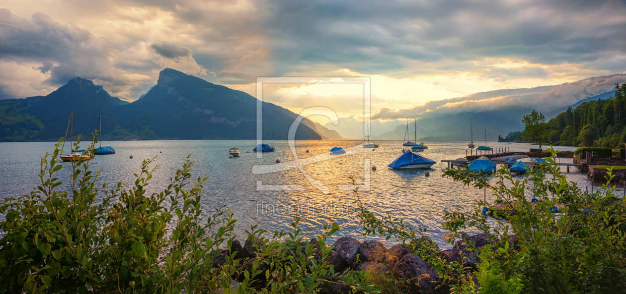 Bild-Nr.: 12944559 Romantischer Morgen in Faulensee am Thunersee erstellt von SusaZoom