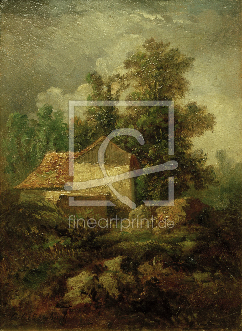 Bild-Nr.: 30000010 A. Achenbach, Landschaft mit Gehöft erstellt von Achenbach, Andreas