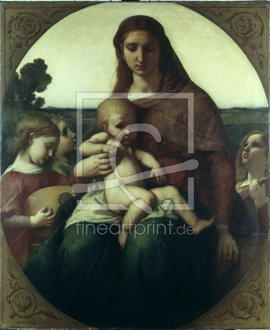 Bild-Nr.: 30000192 Mary with the Child / Feuerbach / 1860 erstellt von Feuerbach, Anselm