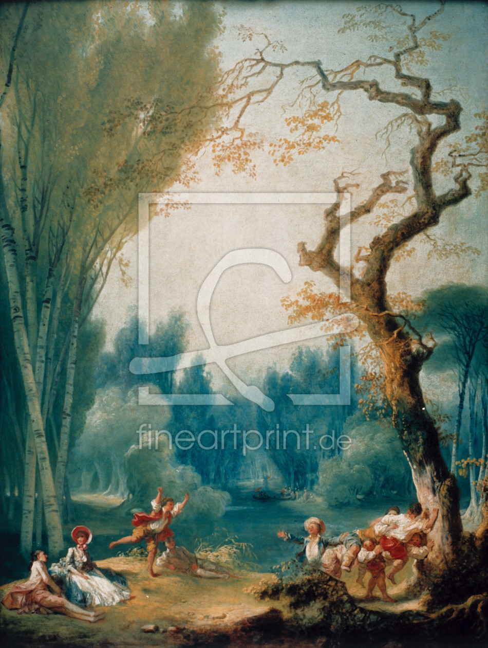 Bild-Nr.: 30000210 J.H.Fragonard, Spiel mit Pferd u.Reiter erstellt von Fragonard, Jean-Honoré