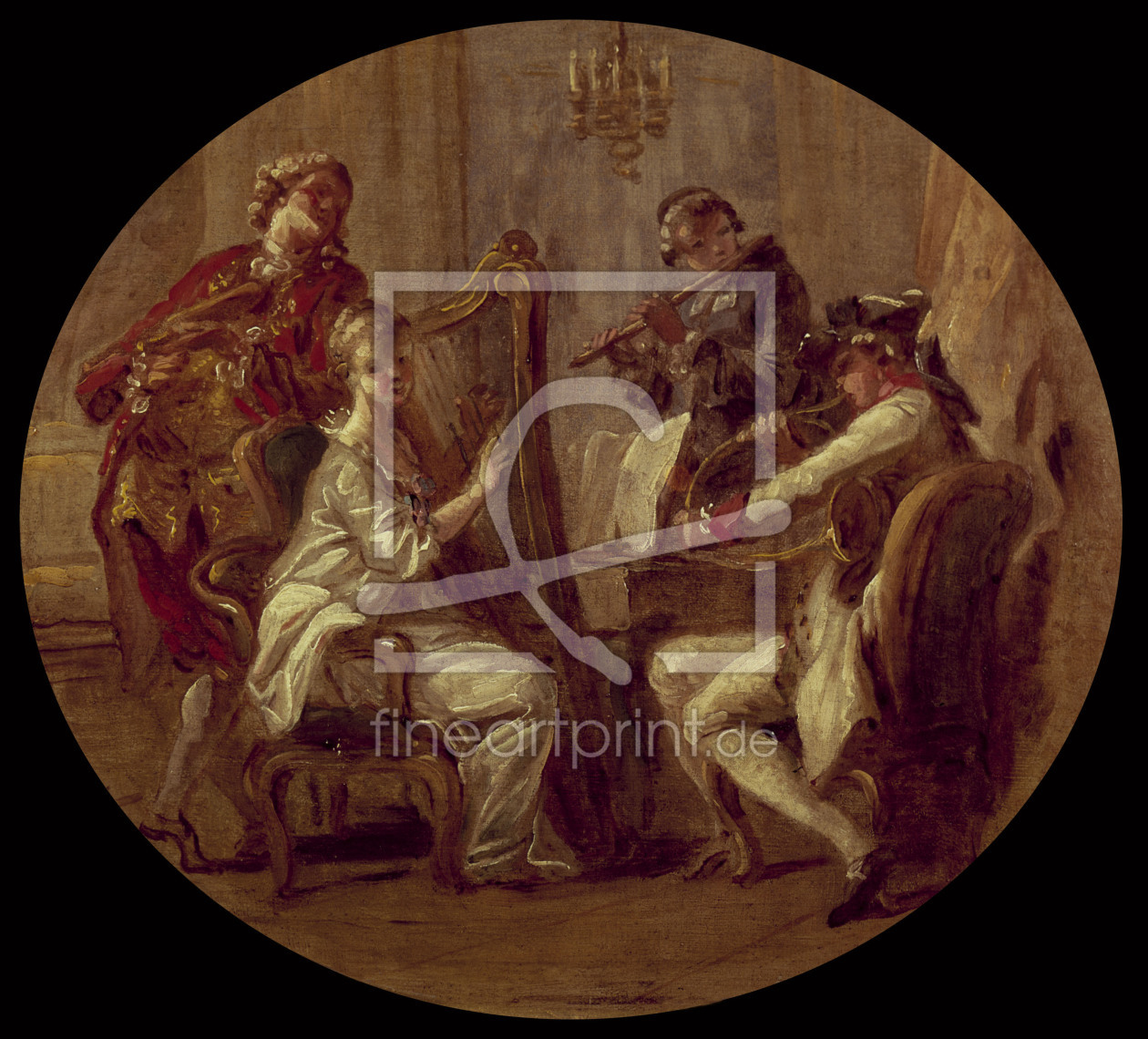 Bild-Nr.: 30000232 Fragonard / The Concert / Painting erstellt von Fragonard, Jean-Honoré