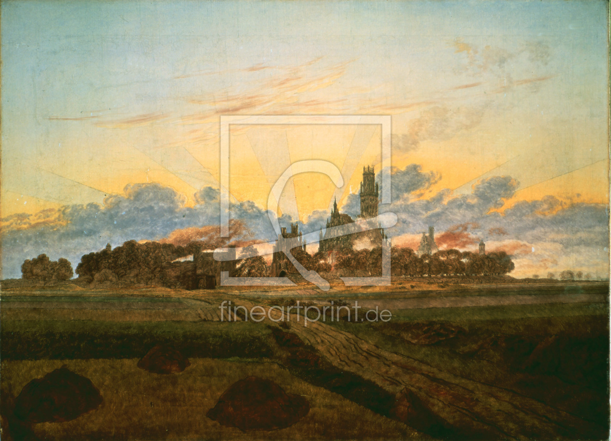 Bild-Nr.: 30000360 Friedrich/Sunrise Neubrandenburg/c.1835 erstellt von Friedrich, Caspar David